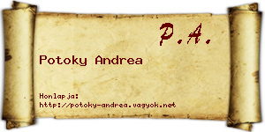 Potoky Andrea névjegykártya