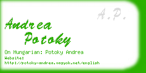 andrea potoky business card